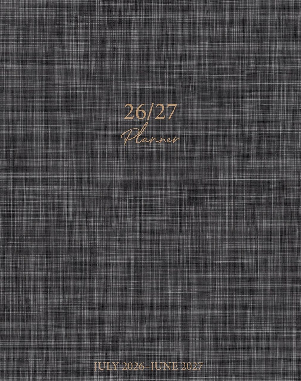 Graphite Grid Academic Year July 2026 - June 2027 7.5" x 9.5" Booklet Monthly Planner